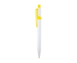 Sophisticated two-tone recycled plastic pen, blue ink colour yellow