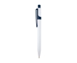Sophisticated two-tone recycled plastic pen, blue ink colour navy-blue
