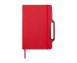 Hardcover notebook with phone slot, A5, ruled pages colour red