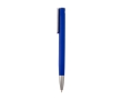 Recycled aluminium pen with silver clip, blue ink colour blue