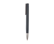 Recycled aluminium pen with silver clip, blue ink colour dark grey