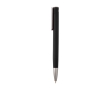 Recycled aluminium pen with silver clip, blue ink colour black
