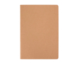Kraft paper notebook, visible stitched spine, A5, ruled pages colour natural
