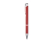 Recycled aluminium pen with lacquered finish, blue ink colour red
