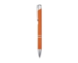 Recycled aluminium pen with lacquered finish, blue ink colour orange