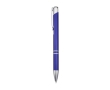Recycled aluminium pen with lacquered finish, blue ink colour royal blue