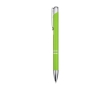 Recycled aluminium pen with lacquered finish, blue ink colour lime