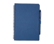 Reusable hardcover notebook with pen, black ink colour navy-blue
