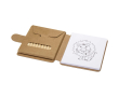 Drawing pad with coloured pencils and flap closure colour natural