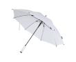 Automatic pongee umbrella made from recycled material, 8 panels, Ø85 colour white