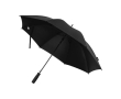 Automatic pongee umbrella made from recycled material, 8 panels, Ø85 colour black