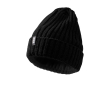 Ribbed stretch knit beanie, flexible fit, Elevate Life colour black