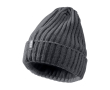 Ribbed stretch knit beanie, flexible fit, Elevate Life colour taupe grey