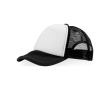 Trucker-style polyester cap with mesh, 100 g/m² colour white/black