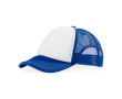 Trucker-style polyester cap with mesh, 100 g/m² colour blue