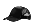 Trucker-style polyester cap with mesh, 100 g/m² colour black