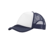 Trucker-style polyester cap with mesh, 100 g/m² colour white