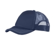 Trucker-style polyester cap with mesh, 100 g/m² colour navy-blue