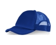Trucker-style polyester cap with mesh, 100 g/m² colour royal blue
