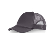 Trucker-style polyester cap with mesh, 100 g/m² colour dark grey