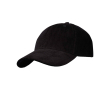 Classic versatile cap, recycled corduroy, 6 panels, 280 g/m2 colour black