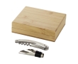 Two-piece wine set: corkscrew and decanter colour light wood