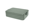 Large plastic lunchbox with sealing lid, 1.5 L colour military green