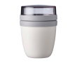 Mini lunch box, dual compartment, 420ml, Mepal Ellipse Mini colour white