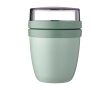 Mini lunch box, dual compartment, 420ml, Mepal Ellipse Mini colour green