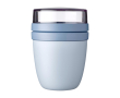 Mini lunch box, dual compartment, 420ml, Mepal Ellipse Mini colour blue