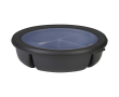 Airtight lunch box with 3 separate compartments 1L Mepal colour black