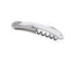 Stainless steel corkscrew with bottle opener colour white