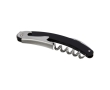 Stainless steel corkscrew with bottle opener colour black