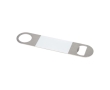 Steel bottle opener with colour detail colour white