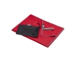 Ultralight gym towel made of polyester and nylon, 200 g/m² colour red