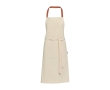 Recycled cotton apron with colored neck strap, 200 g/m² colour salmon