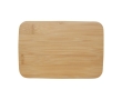 Recycled plastic lunchbox with bamboo lid and elastic band colour black