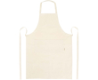 Cotton apron with double pocket and 200 g/m2 fabric colour natural