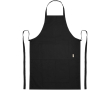 Cotton apron with double pocket and 200 g/m2 fabric colour black