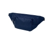 Adjustable polyester waist bag with two compartments colour navy-blue
