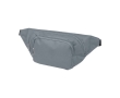 Adjustable polyester waist bag with two compartments colour grey
