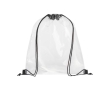 Transparent drawstring bag with coloured cords colour black