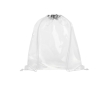 Transparent drawstring bag with coloured cords colour white