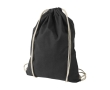 Cotton drawstring backpack, 100 g/m² colour black