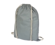 Cotton drawstring backpack, 100 g/m² colour grey