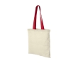 Cotton bag with long coloured handles, 100 g/m² colour red