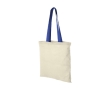 Cotton bag with long coloured handles, 100 g/m² colour royal blue