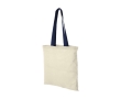 Cotton bag with long coloured handles, 100 g/m² colour navy-blue
