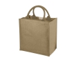 Jute tote bag with cotton cord handles colour natural