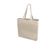 Coloured cotton bags with long handles, 220 g/m² colour natural